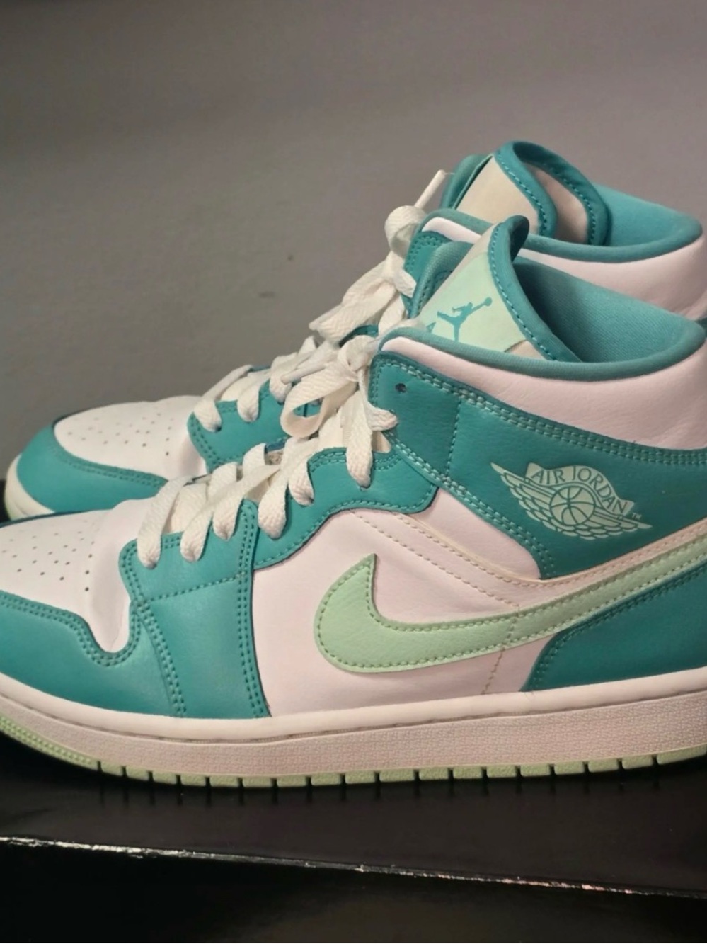Jordan Women's Mid-Top Sneakers in Teal, Mint & White